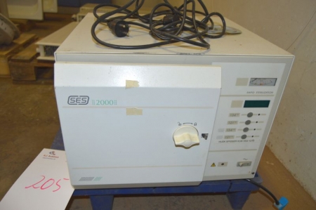 Autoclave, SES 2000 Rapid Sterilization. Working temperature, 140 degrees. Pallet not included