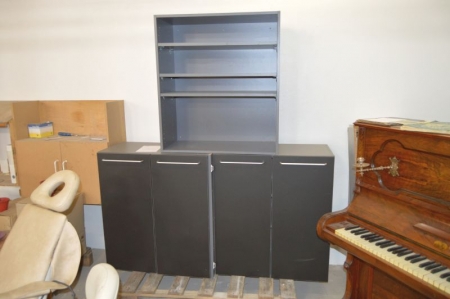 2x bookcase with doors, wxdxh, about 80 x 41 x 90 cm + bookcase, wxdxh, about 80 x 39 x 90 cm. Pallet not included