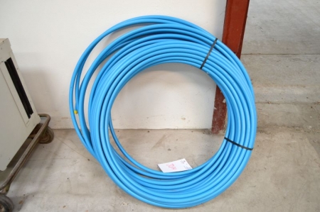 Roller blue plastic tube
