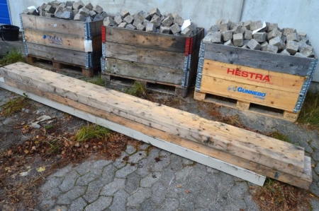 3 x glulam beams, ca. 320 x 9 x 26.5 cm. Pallet not included