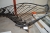 Spiral staircase, steel railing and solve steps (about 14 pieces). Swing around 90 degrees