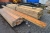 Glulam beams, ca. 550 x 20 x 9 cm. Pallet not included