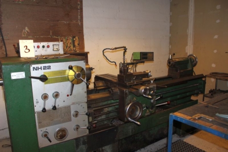 Lathe HTM NH 22 spindle bore Ø57 mm turning length 1500 mm with Mitoyo digital control