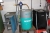 Barrel with mixer containing refrigerant / lubricant, barrel nearly empty