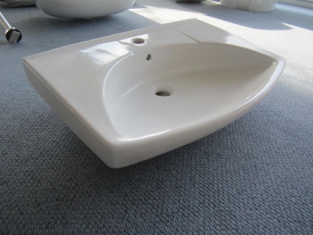 Hvid porcelænsvask IFÖ S 63x45 cm, ubrugt 