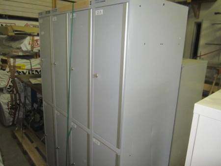 Staff cabinet with 8 doors, Sono, 120x55xh175 cm incl Assa lock and keys