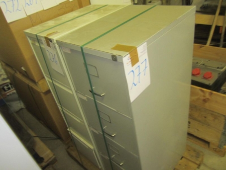 1 piece metal filing cabinets, Triumph, with 4 filing drawers, 46,5x62xh132cm that are NOT included keys