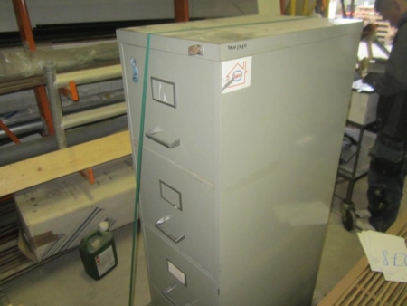 1 piece metal filing cabinets with 4 filing drawers, 40,5x62xh132cm which included 1pc key