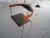 Stol Cinus fra Rumas, i kirsebær/chrom med sort læderpolstring på sæde og ryg, design: Troels Grum-Schwensen. Stolen er i flot stand