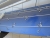 Svæveplade med 14 stk halogenlys, cirka 240x60 cm, i blå farve 