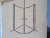 Corner shower semicircular, 89-91 cm chrome / ice glass, unused in broken original packaging