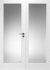 Inside double door with frame; Swedoor Clever-Line Easy GW1 + GW1 825x2040x40 mm, NCSS 1502 G50Y (light gray) with full tempered glass. Karmsæt to double door Swedoor 75mm Snap-in, external frame dimensions of 1713x2089 mm, in white and beech bottom piece