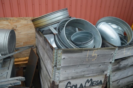 Miscellaneous ventilation fittings on pallet