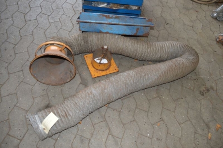 Welding exhaust pipe, a 160 mm, L 2400 mm. NOTE: broken bracket