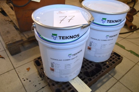 2 x 20 liter machine paint, Teknos RAL 9010 white