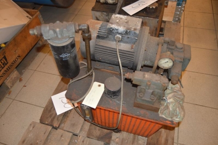 Hydraulikpumpe, ukendt fabrikat, type og kapacitet