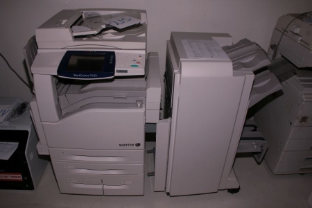 XEROX WorkCenter 7425 kan lave falsede og foldede hæfter, scan,print,kopi og fax, har skrevet S/H: 119077kopier Farve:78385kopier. Testet OK