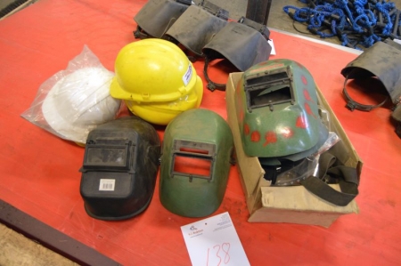 Lot welding helmets + work helmets