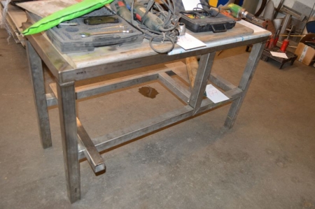 Steel Table, ca. 145 x 55 cm
