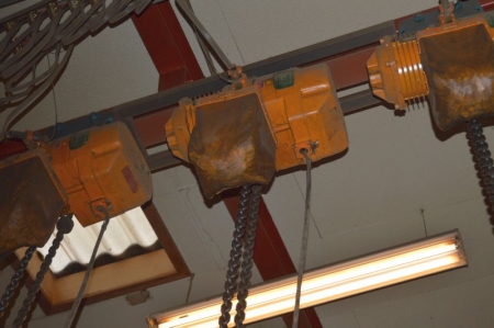 Electric hoist, Kito, 3 ton. Trolley. Buyer must dismantle