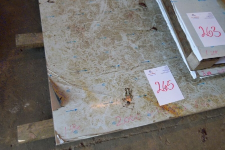 1 stk. rustfri plade, ca. 1400 x 2300 x 3 mm