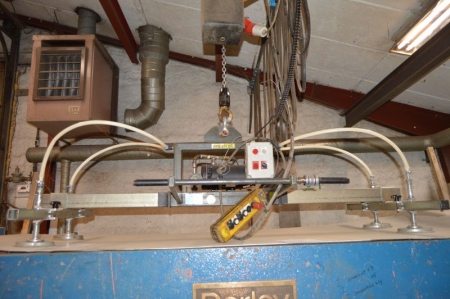 Vakuum pladeløfteåg, max. 230 kg. Danlift Spider 180 - 250, 1998. Køber skal selv demontere og sikre strøm på lovlig vis