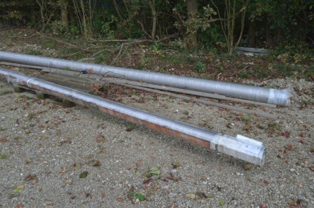 2 x Edelstahl-Rohr, etwa 6 m, ø 22 und ø 11,5 cm