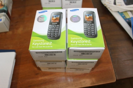 6 stk. mobiltelefoner, Samsung Keystone 2 