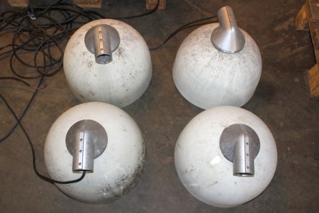 4 stk. gadelamper  med energisparepære Ø38 cm