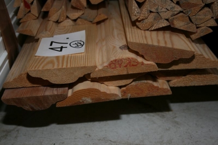 Pine u / s wallbases / decorative moldings 21x80mm about 40 meters 1.sortering