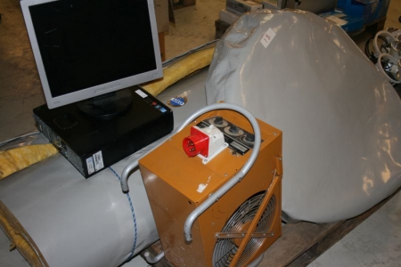 9 kW-Heizung + ARO Isolierhülle mit Ø 80 cm oben, und ein PC HP PC + Bildschirm.