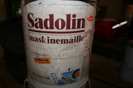 2 x 5 Liter Alkydmaling, Sadolin, helblank, hvid