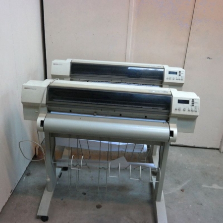 2 pcs. large format printers, HP Printer. Paper Width 90 cm