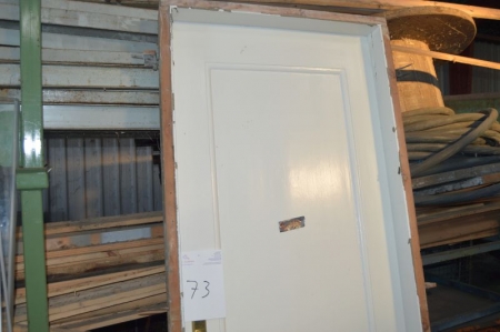 Tür, Holz, weiß, mit Rahmen. Rahmenmaße ca. 86 x 215 cm