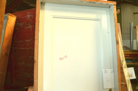 Tür, Holz, weiß, mit Rahmen. Rahmenmaße ca. 90 x 212 cm