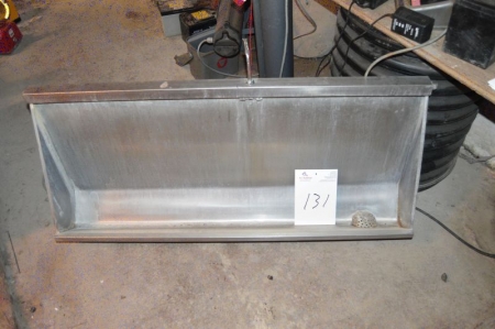 Urinal, stainless steel. Approximately 120 x 56 cm