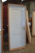 Door, wood, white, with frame. Frame dimensions approximately 90 x 212 cm