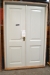 Double door, wood, white, with frame. Frame dimensions approximately 139x215 cm