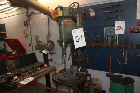 Drill press, Holstebro type SB 25 with tightening + Machine vice