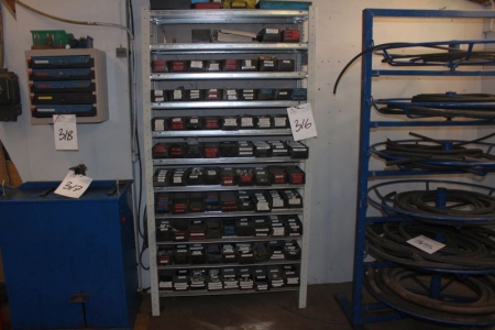Steel Shelving containing hydraulic fittings