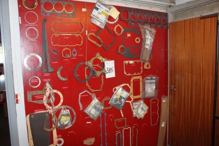 Various gaskets on wall