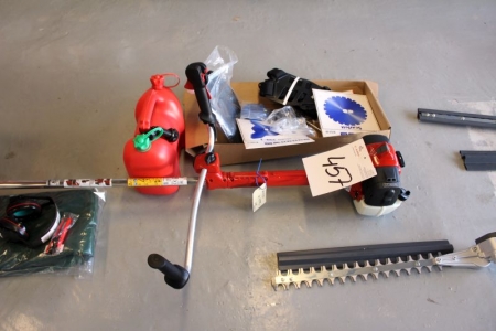 Brushcutter, Johnston NY with carrying strap + dunk + cut pants + hearing protection