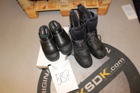 Sikkerhedstræsko HKSDK + støvler str. 47 NYE