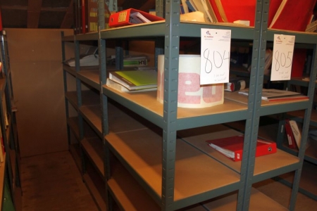 3 subjects steel bookcase with content