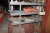 1 subjects pallet rack with four uprights + shelf with content