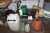 various pitchers + drums + brushes etc. (cleaning vessels not included)