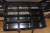 Berner assortment box with 5 drawers containing terminals + glass fuses