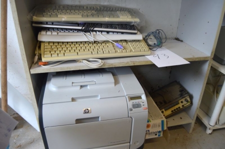 Farvelaserprinter, HP Color LaserJet, CP2025 med videre på hylde