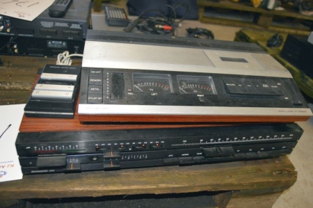 Cassette Recorder, Beocord 2400 + radio, Beomaster 1100. Remote control (lacking control button)