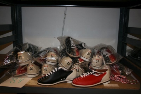 Bowling-Schuhe. 10 Paare aus echtem Leder in den Größen 35-46. New.